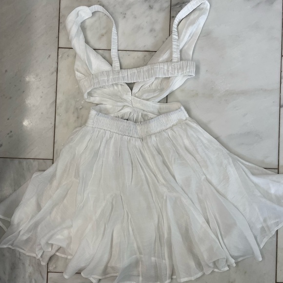 NWT Princess Polly Roussel Cut-out Breezy Summer Mini Dress lined white size 6 - Picture 7 of 10